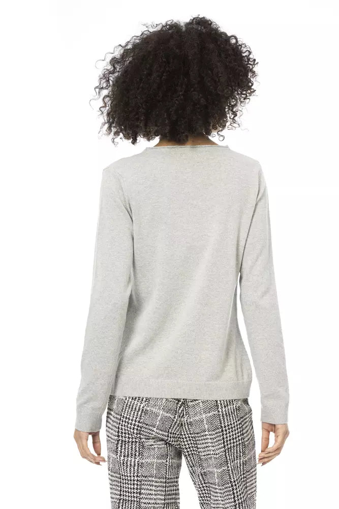 Gray Wool Women Sweater