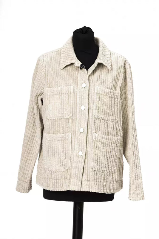 Elegant Wide Ribbed Cotton Jacket