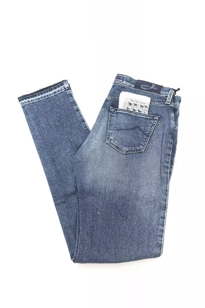 Blue Cotton Women Jeans