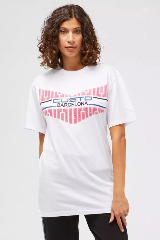 White Cotton Women T-Shirt