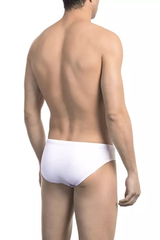 White Polyamide Men Swimwear