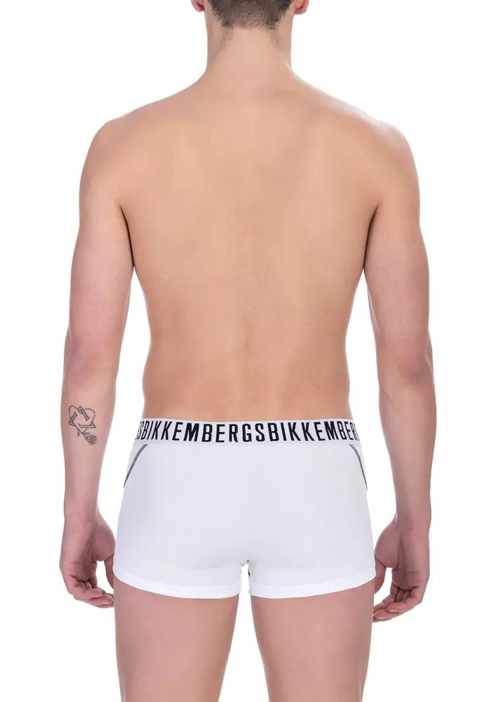 White Cotton Men Underwear Trunk Twin Pack