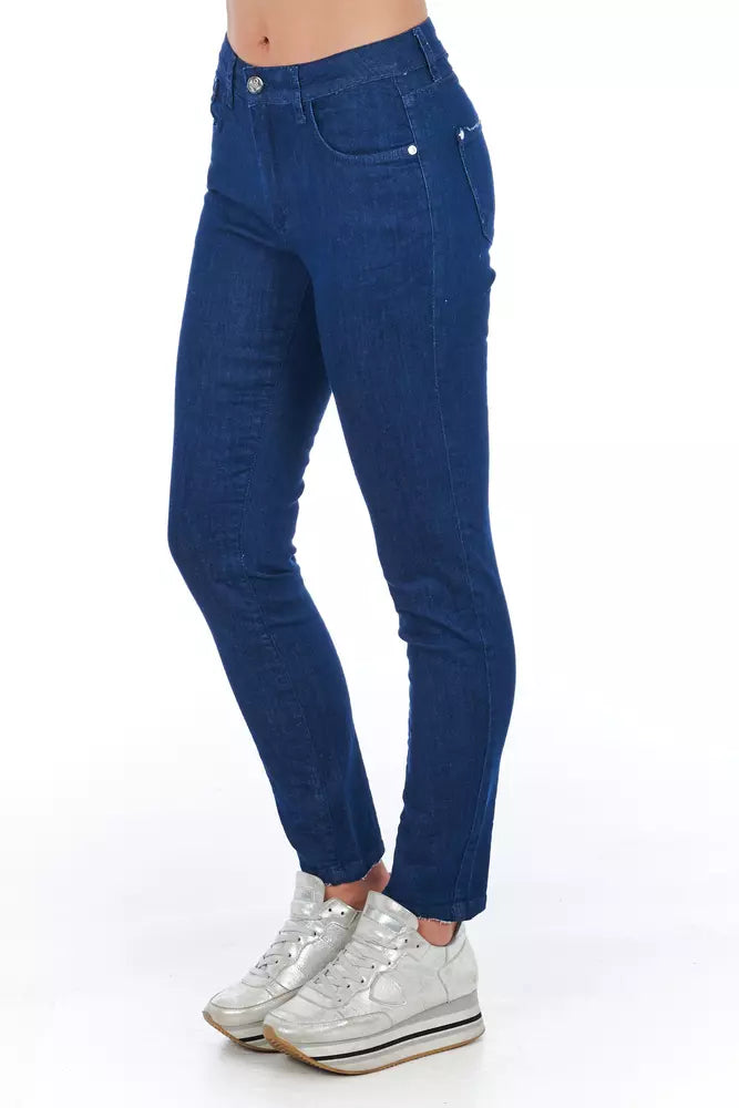 Blue Cotton Women Skinny Jean