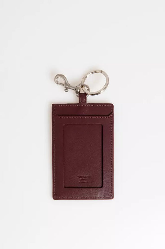 Brown Leather Men Keychain