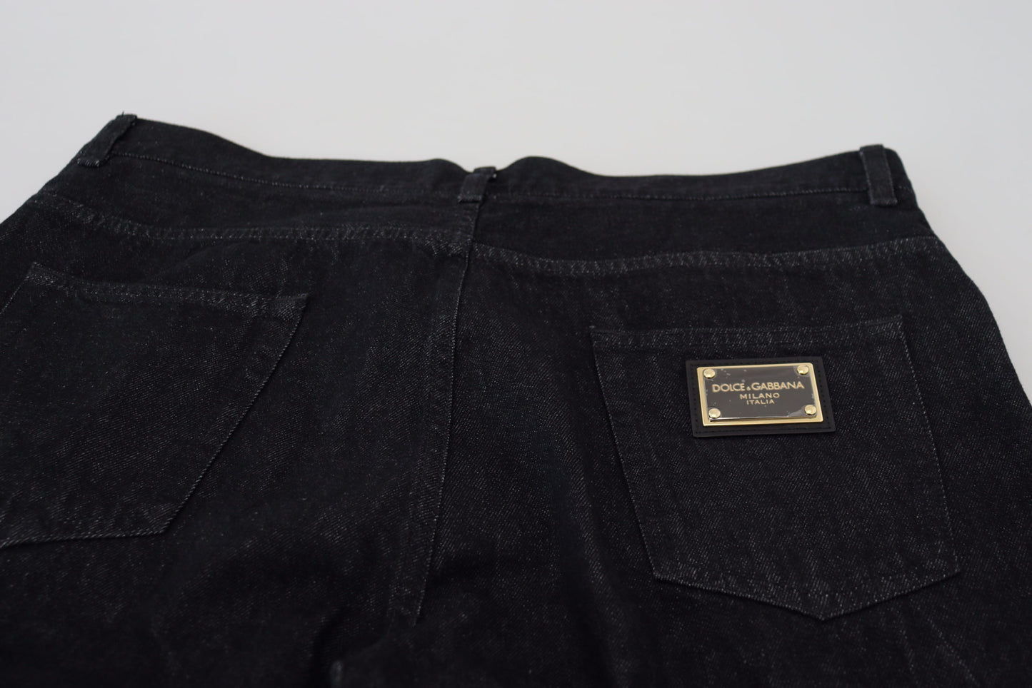 Elegant Black Washed Denim Pants Luxe Cotton