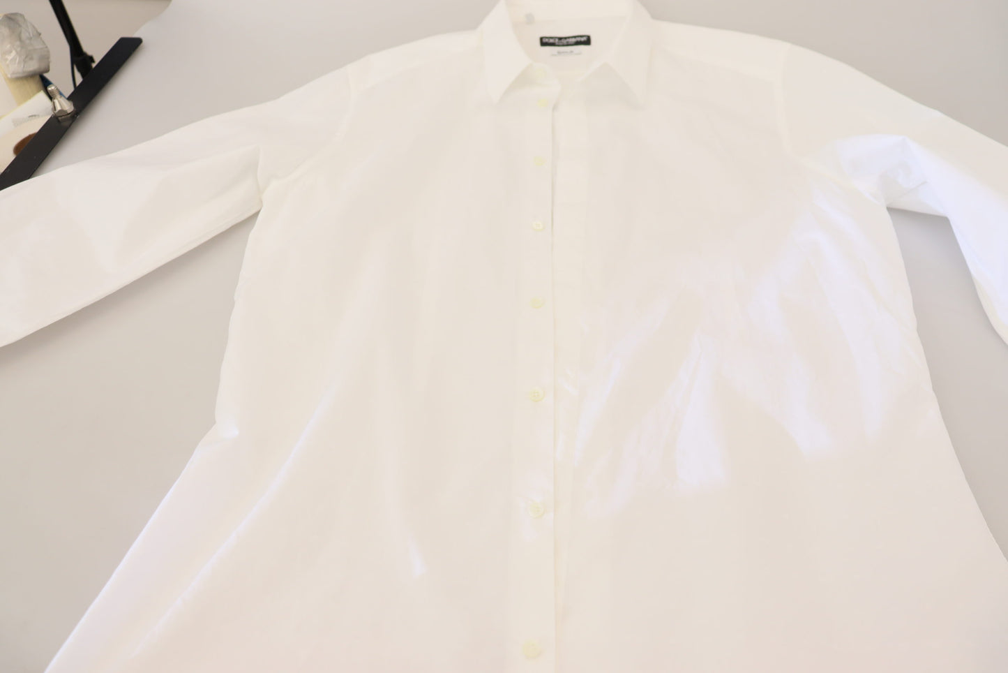 Elegance Reimagined White Cotton Dress Shirt