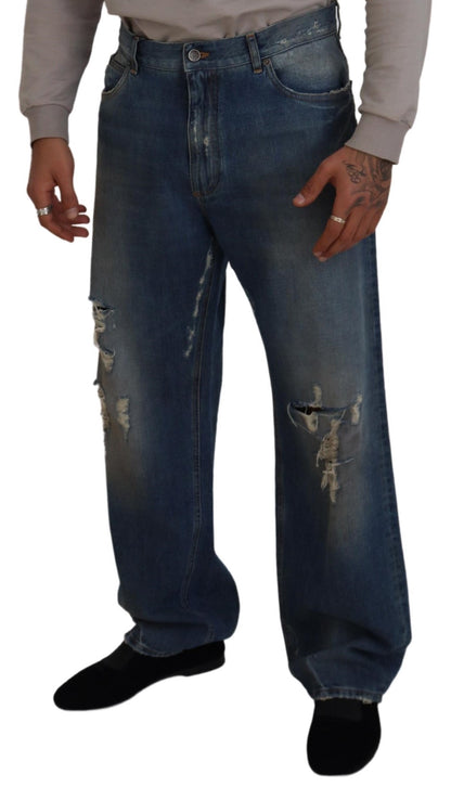 Stunning Tattered Denim Italian Jeans