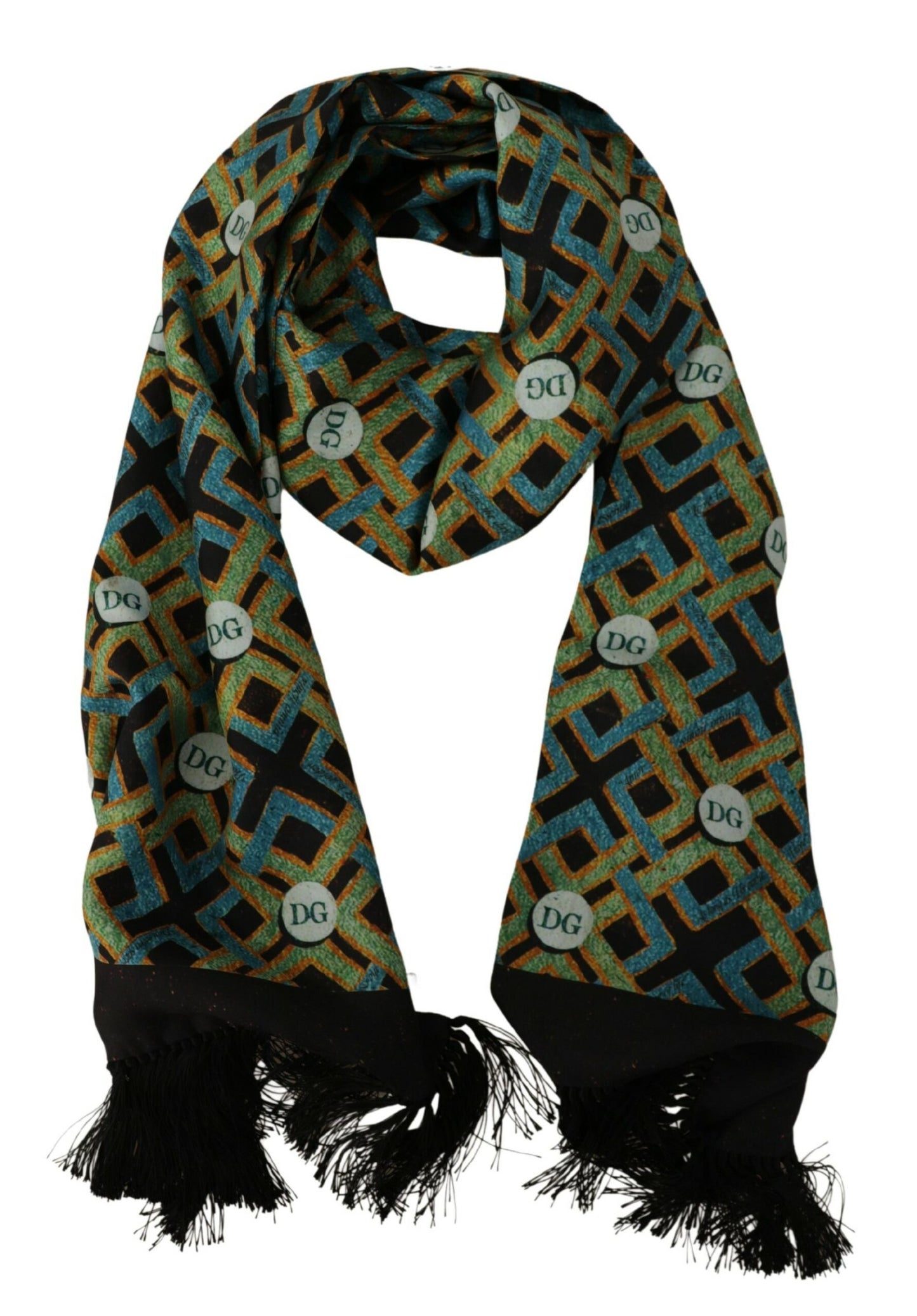 Elegant Multicolor Silk Men's Scarf