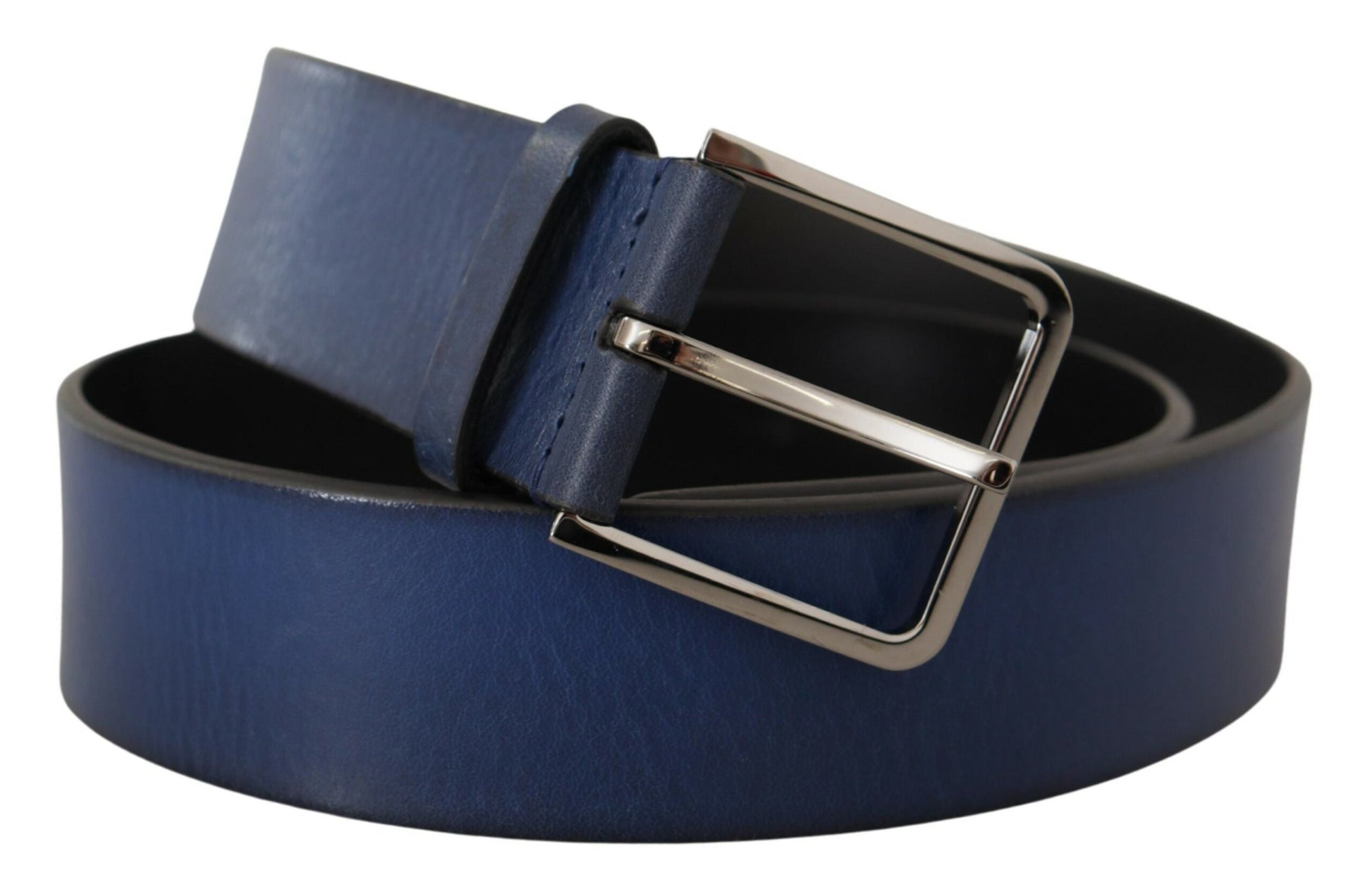 Elegant Italian Leather Belt in Blue