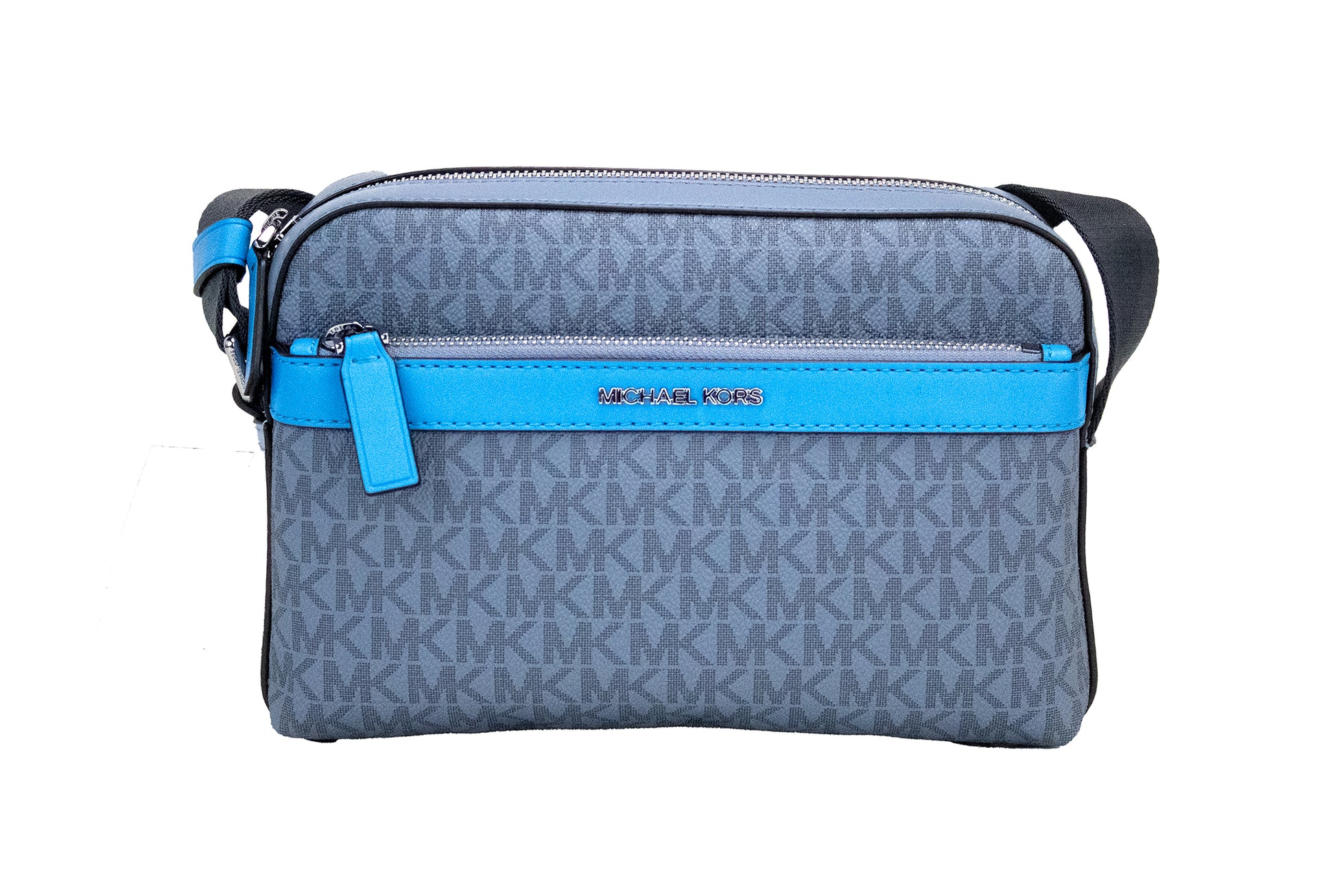 Cooper Small Denim Multi Signature PVC Utility Crossbody Bag