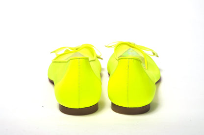 Fluro Yellow Flat Point Toe Shoe