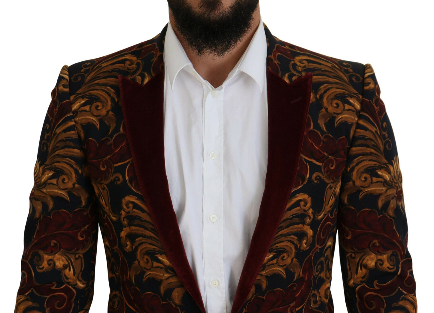 Elegant Multicolor Wool Blend Blazer