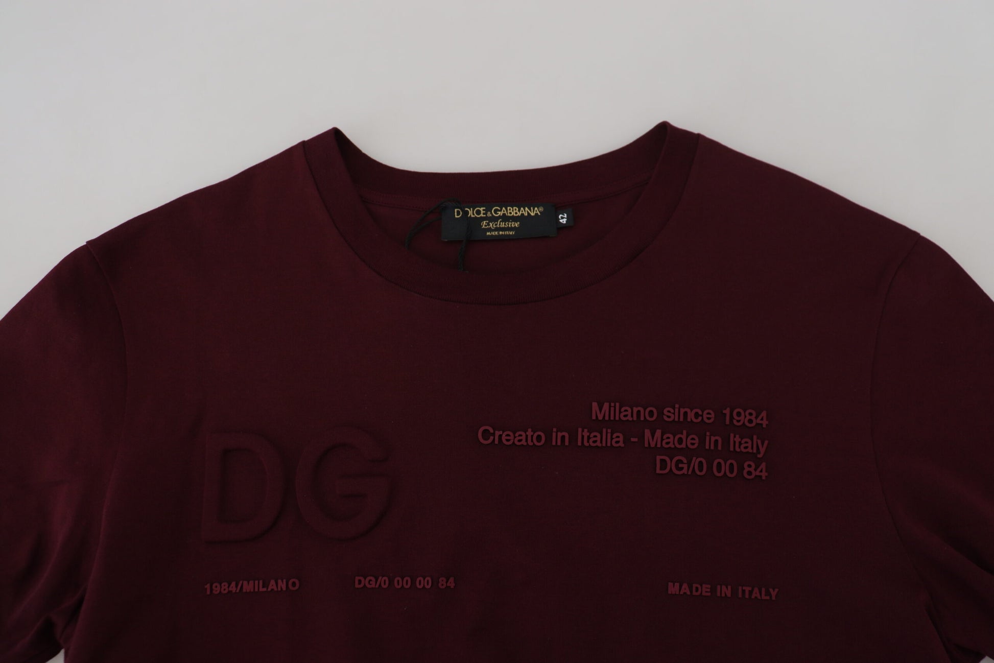 Elegant Maroon Crew Neck Casual Tee