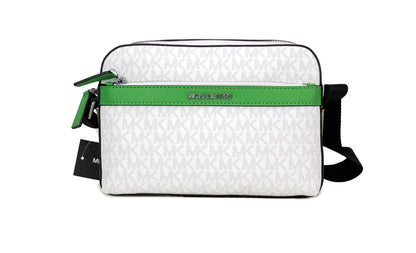 Cooper Small Bright White Palm Signature PVC Utility Crossbody Bag