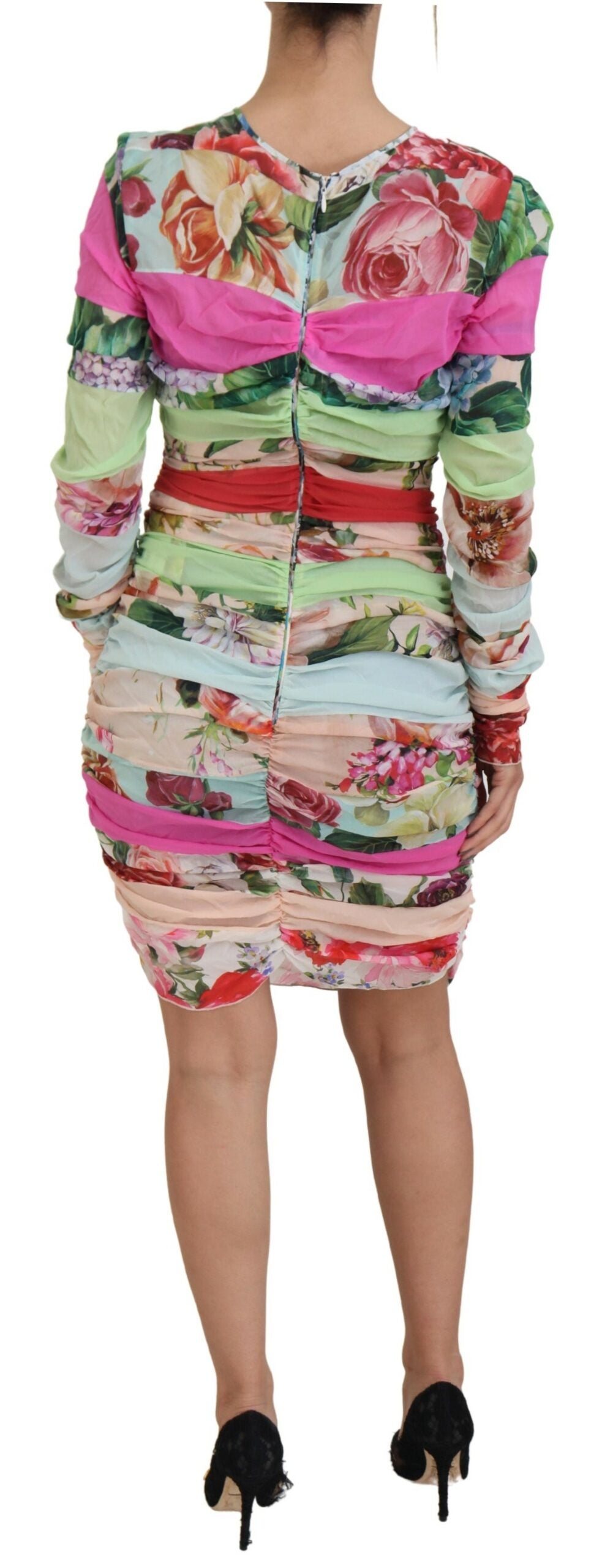 Floral Sheath Bodycon Silk Dress