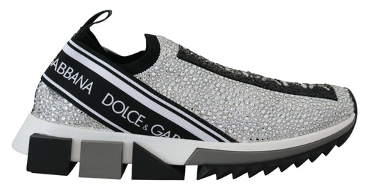 Sparkling Silver Rhinestone Sneakers