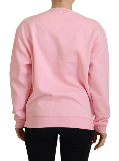 Elegant Pink Long Sleeve Pullover Sweater