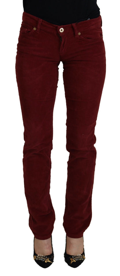 Chic Maroon Corduroy Pants