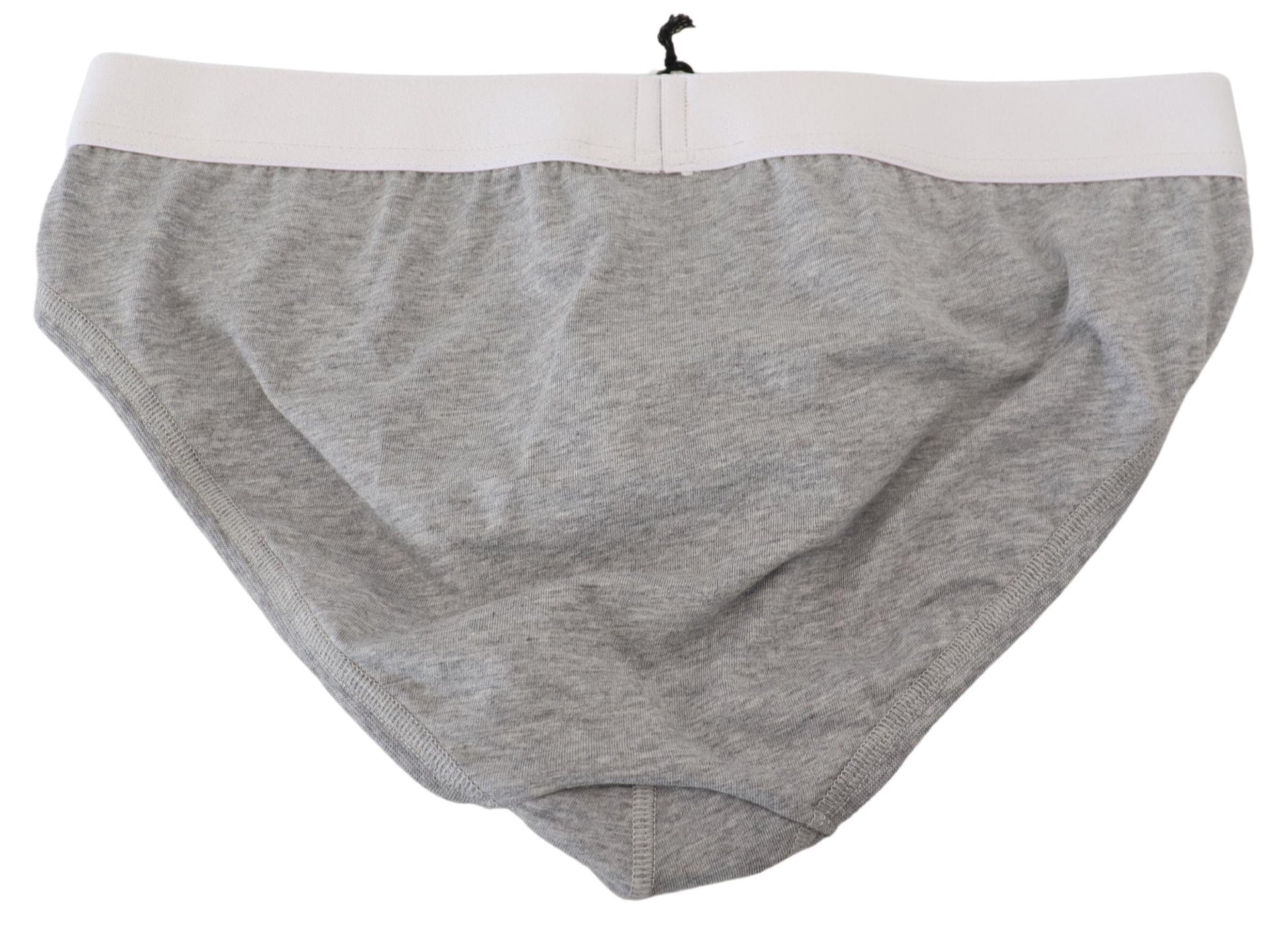 Elegant Gray Cotton Stretch Briefs