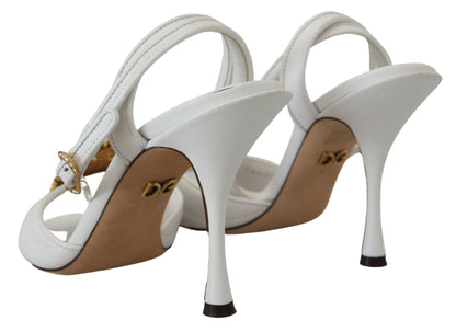 Devotion Embellished White Leather Stilettos