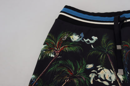 Volcano Print Casual Knee-Length Shorts