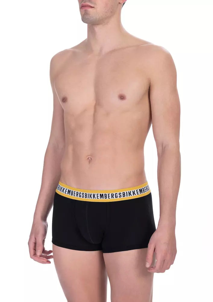 Black Cotton Men Underwear Trunk Bi-Pack