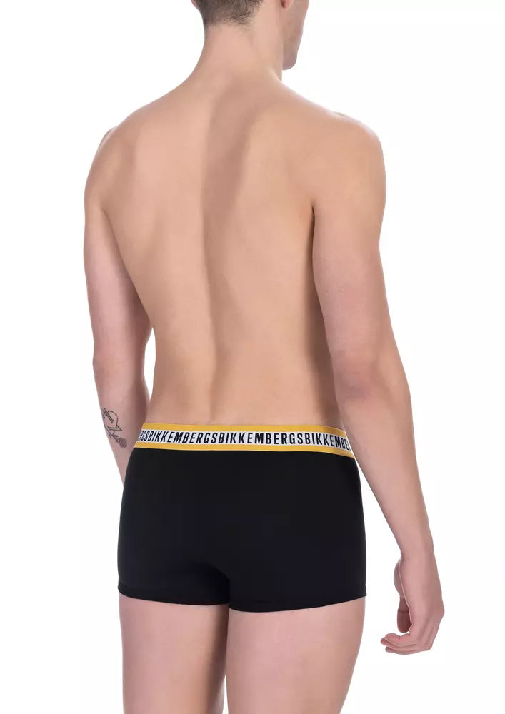 Black Cotton Men Underwear Trunk Bi-Pack