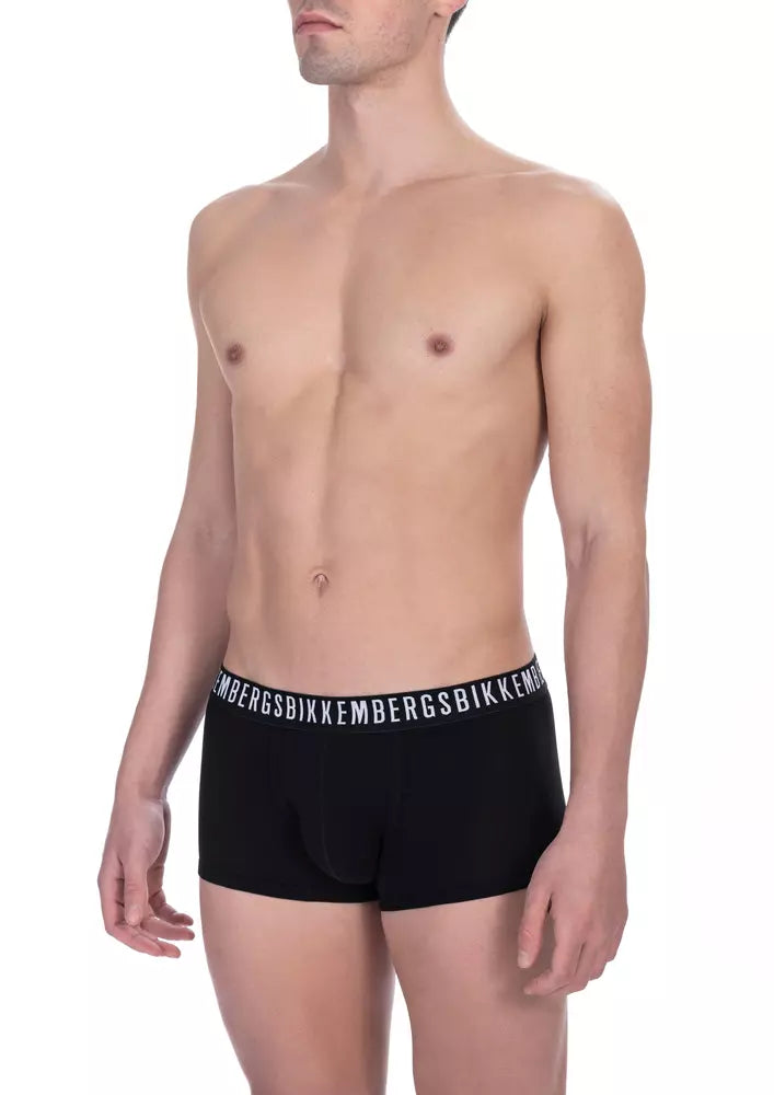 Black Cotton Men Trunk