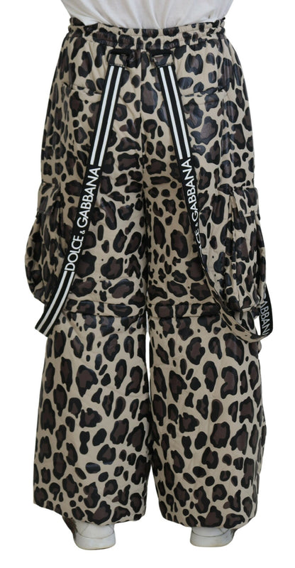 Multicolor Leopard Print Snow Pants