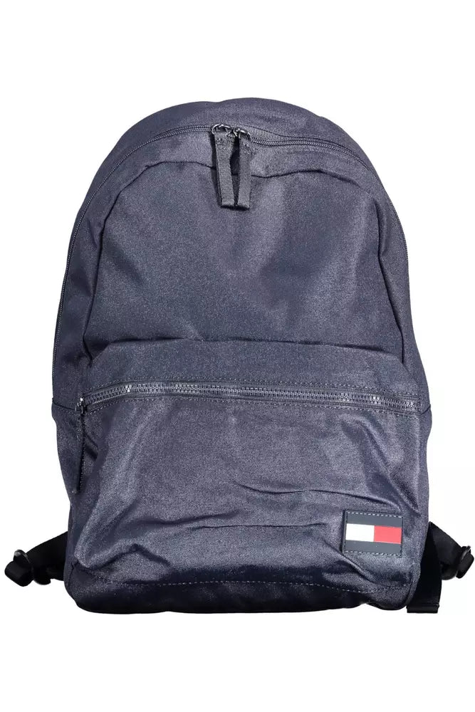 Blue Polyester Men Backpack