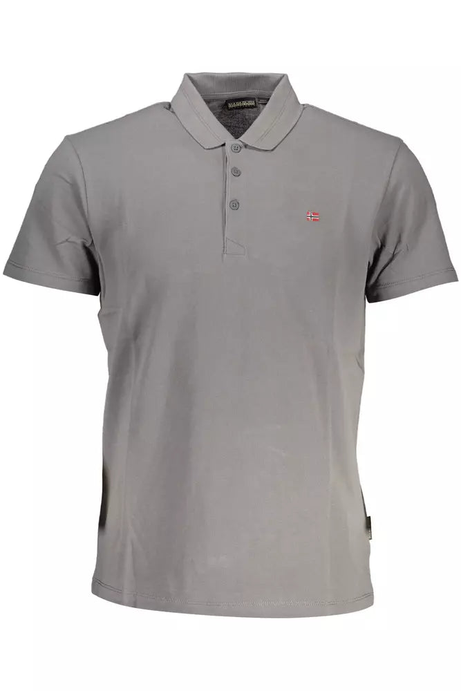 Elegant Short-Sleeved Gray Polo