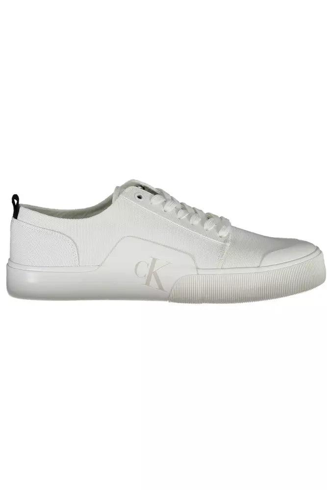 White Cotton Men Sneaker