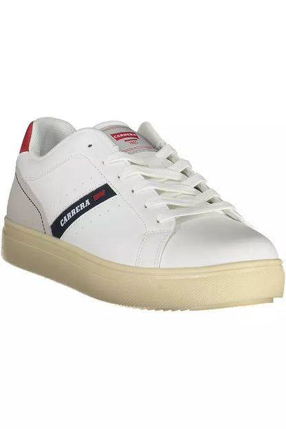 White Polyethylene Men Sneaker