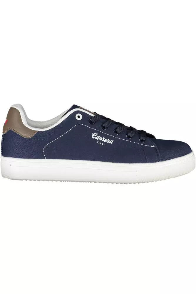 Blue Eco Leather Men Sneaker