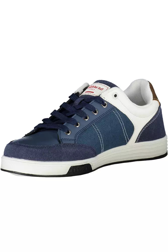 Blue Eco Leather Men Sneaker