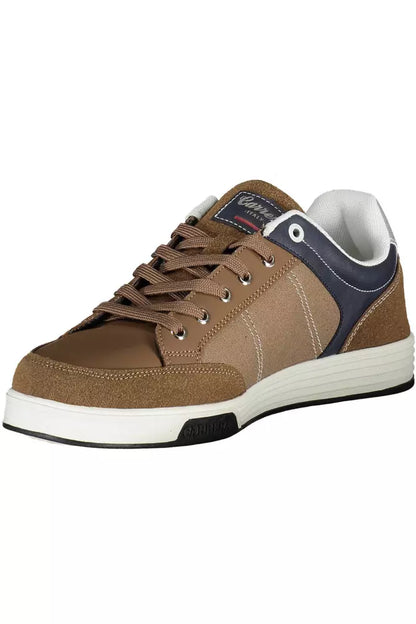 Brown Polyethylene Men Sneaker