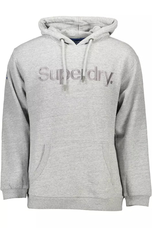 Chic Gray Hooded Long-Sleeve Sweatshirt