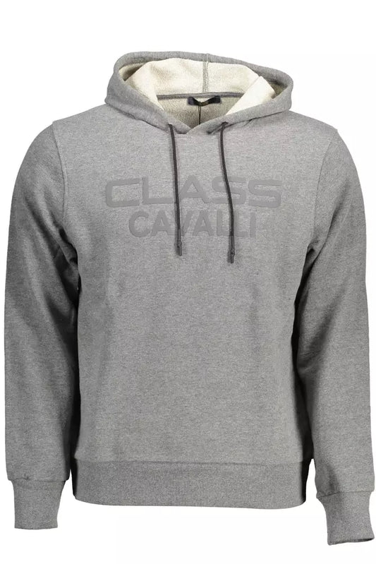 Gray Cotton Men Sweatshirt