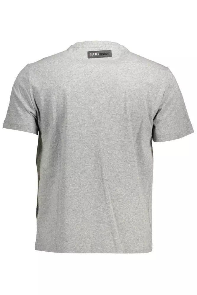 Gray Cotton Men T-Shirt