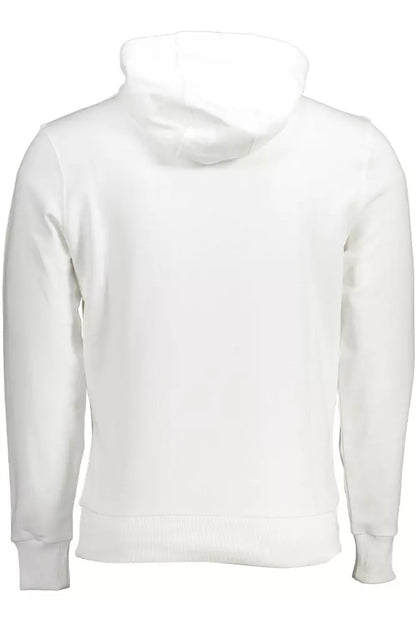 Chic White Hooded Cotton Sweatshirt