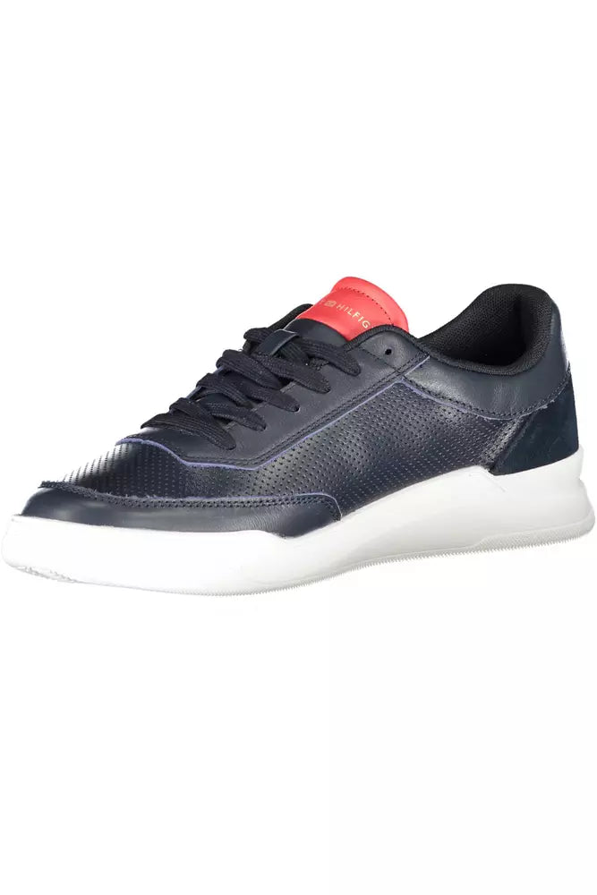 Blue Leather Men Sneaker