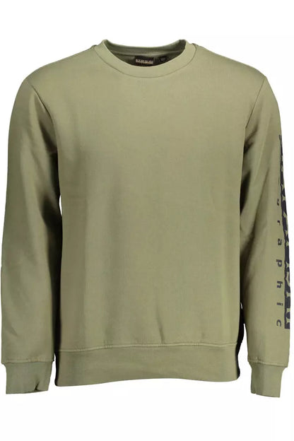 Green Cotton Men Sweater