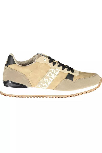 Beige Polyester Men Sneaker