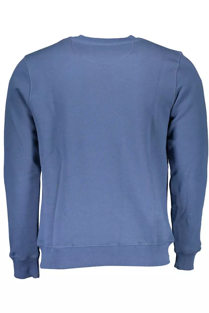 Chic Blue Printed Logo Sweatshirt