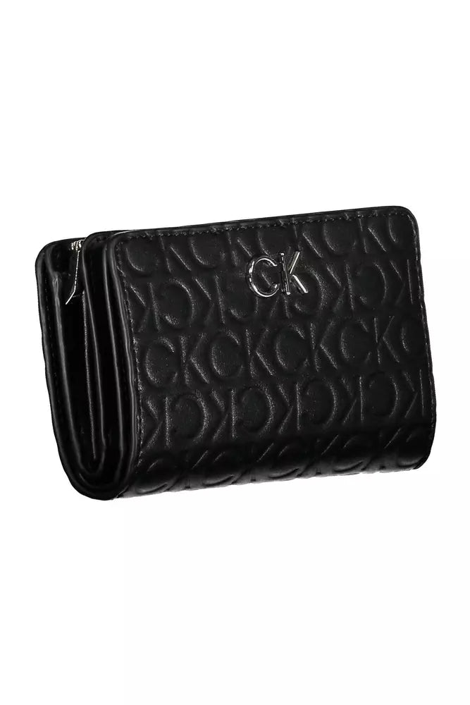 Black Polyester Women Wallet