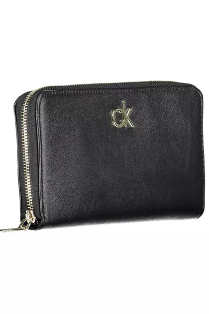 Black Polyvinylchloride Women Wallet