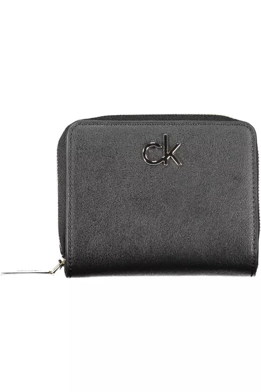 Black Polyvinylchloride Women Wallet