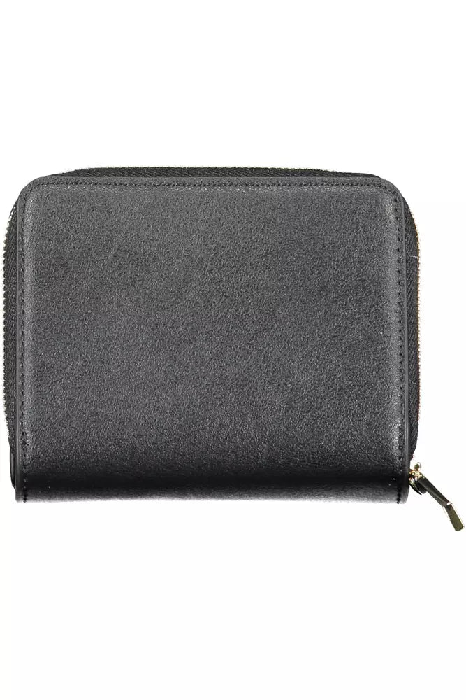 Black Polyvinylchloride Women Wallet