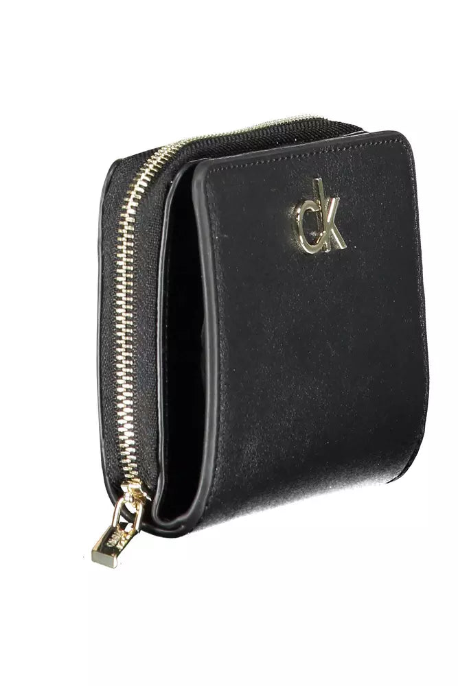 Black Polyvinylchloride Women Wallet