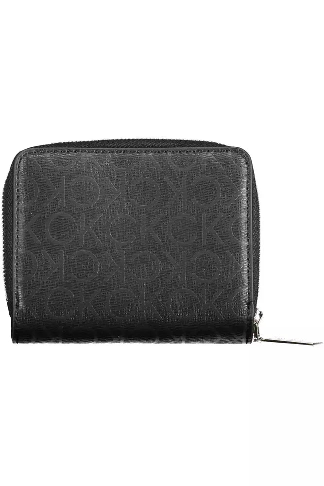 Black Polyester Women Wallet